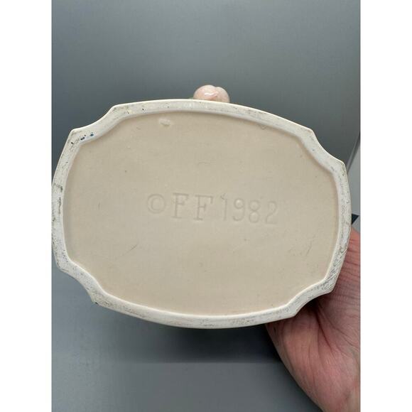 EUC Vintage Fitz and Floyd Basket 1982 Peach with Leaves Basket Easter Spring - Picture 5 of 10